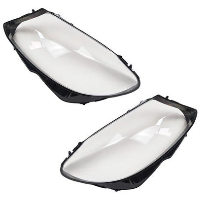 For Mercedes Benz W205 C180 C200 C260L 2014-2017 Pair Front Headlight Lens Cover