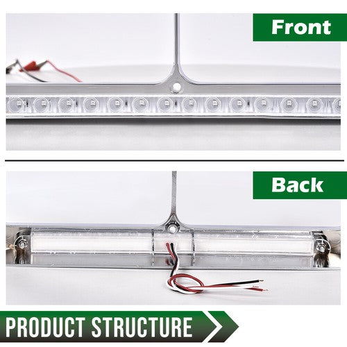 Solid Spare Headlight Bezel w/ LED Light Strip Fit For Peterbilt Freightliner Kenworth Truck
