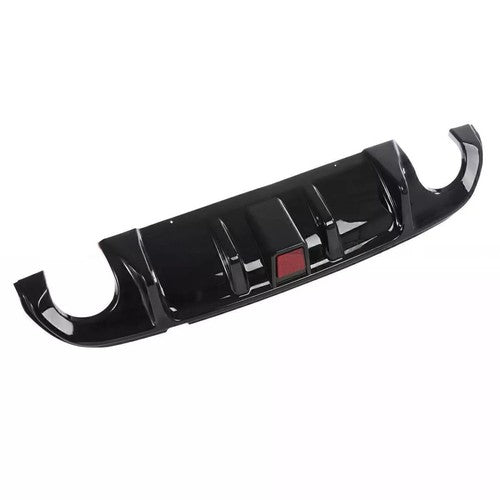 For 2014-2017 Infiniti Q50 Glossy Black Rear Bumper Diffuser W/ LED Brake Light