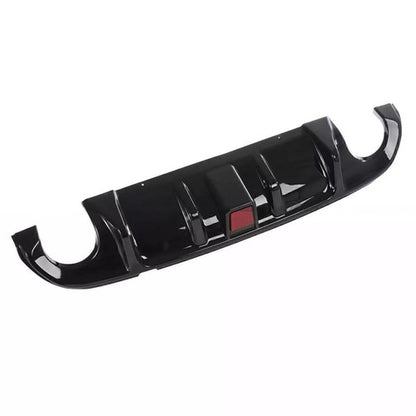 For 2014-2017 Infiniti Q50 Glossy Black Rear Bumper Diffuser W/ LED Brake Light