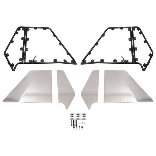 Solid Spare Aluminum Side Doors Complete For Yamaha Rhino 450 600 700 2007-2013