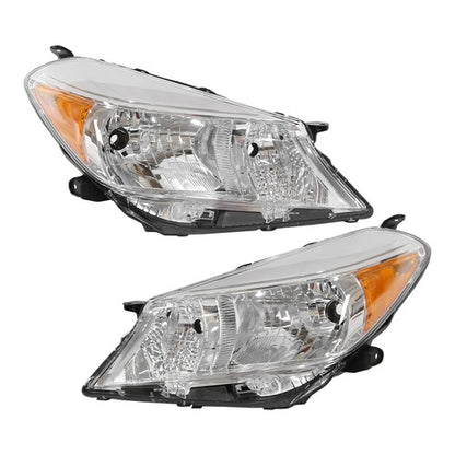 For Toyota Yaris/Vitz Hatchback 2012-2014 Chrome Headlights Left & Right Side