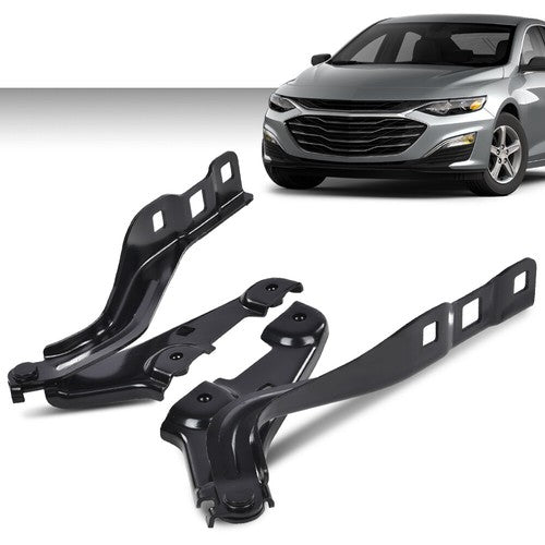 Solid Spare Fit For 2016-2022 Chevrolet Malibu Driver+Passenger Side Hood Hinge Set of 2