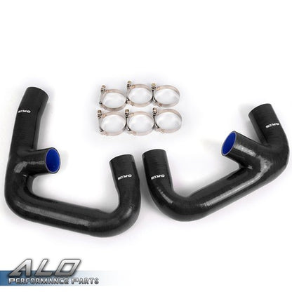 Solid Spare Intercooler Upgrade Kit + Silicone Hose Black Fit For Volkswagen Golf R GTI MK7