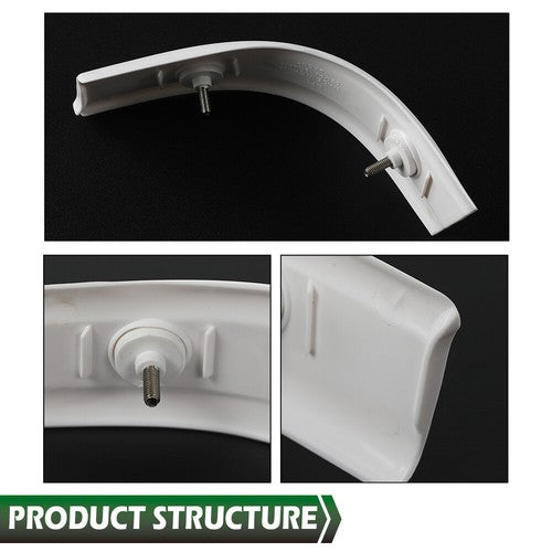 Solid Spare Cab Corner Roof Molding White Fit For 99-07 Super Duty Regular & Crew Cab LH RH