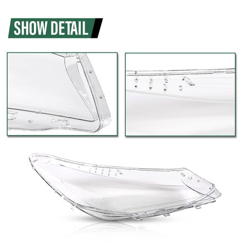Solid Spare Fit For 2013-2016 Mercedes Benz CLA-Class W117 Headlight Replacement Lens LH RH