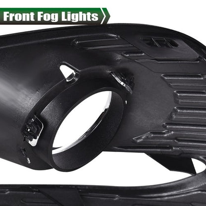 Solid Spare Fit For 16-18 Chevy Cruze Bumper Projector Fog Lights Driving Lamps W/ Switch