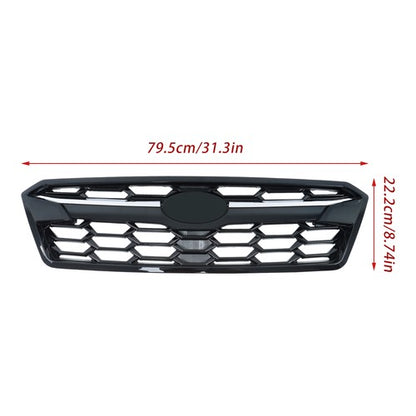 Solid Spare For Subaru Crosstrek 2018 2019 2020 Front Upper Grill Black with Chrome Molding