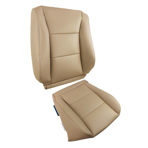 Solid Spare Leather Front Driver & Passenger Covers Tan Suit For 98-07 Toyota Land Cruiser