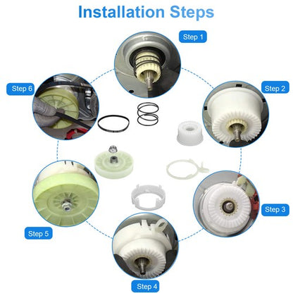 For Whirlpool W10006356 AP4514410 PS2579377 W10721967 Washer Pulley Clutch Kit