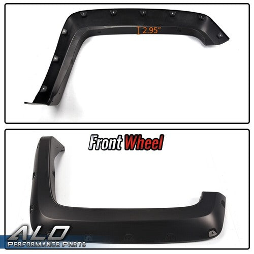 Solid Spare Fit For 2014-2018 Chevy Silverado 6.5'-8' Bed Pocket Rivete Style Fender Flares