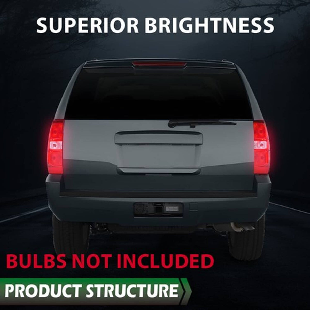 Solid Spare Tail Light Lamp Fit For 07-14 Chevrolet Tahoe Suburban 1500 Left Side W/Bulb
