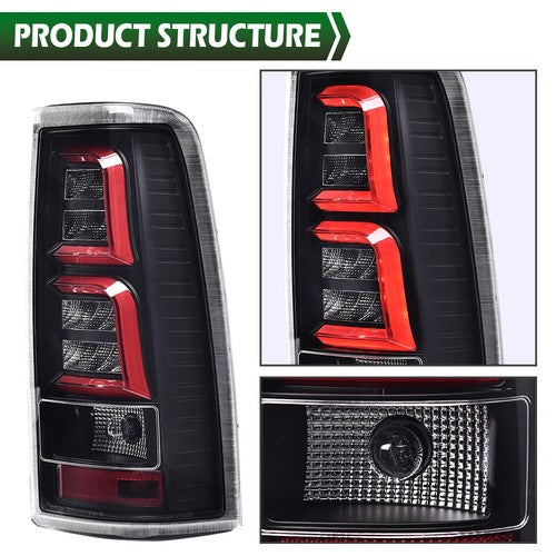 Solid Spare LED Tube Tail Lights Brake Lamps Fit For 99-06 Chevy Silverado GMC Sierra