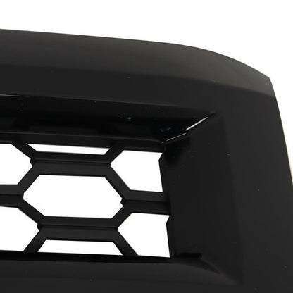 Solid Spare Black Plastic For Chevrolet Silverado 1500 2014-2015 Front Upper Grille Gloss