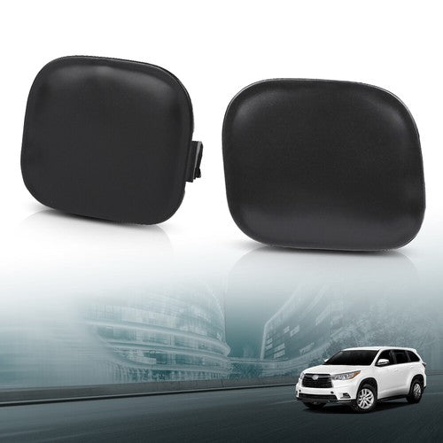 Solid Spare Fit For 14-16 Toyota Highlander Front Bumper Tow Hook Eye Cover Left+Right