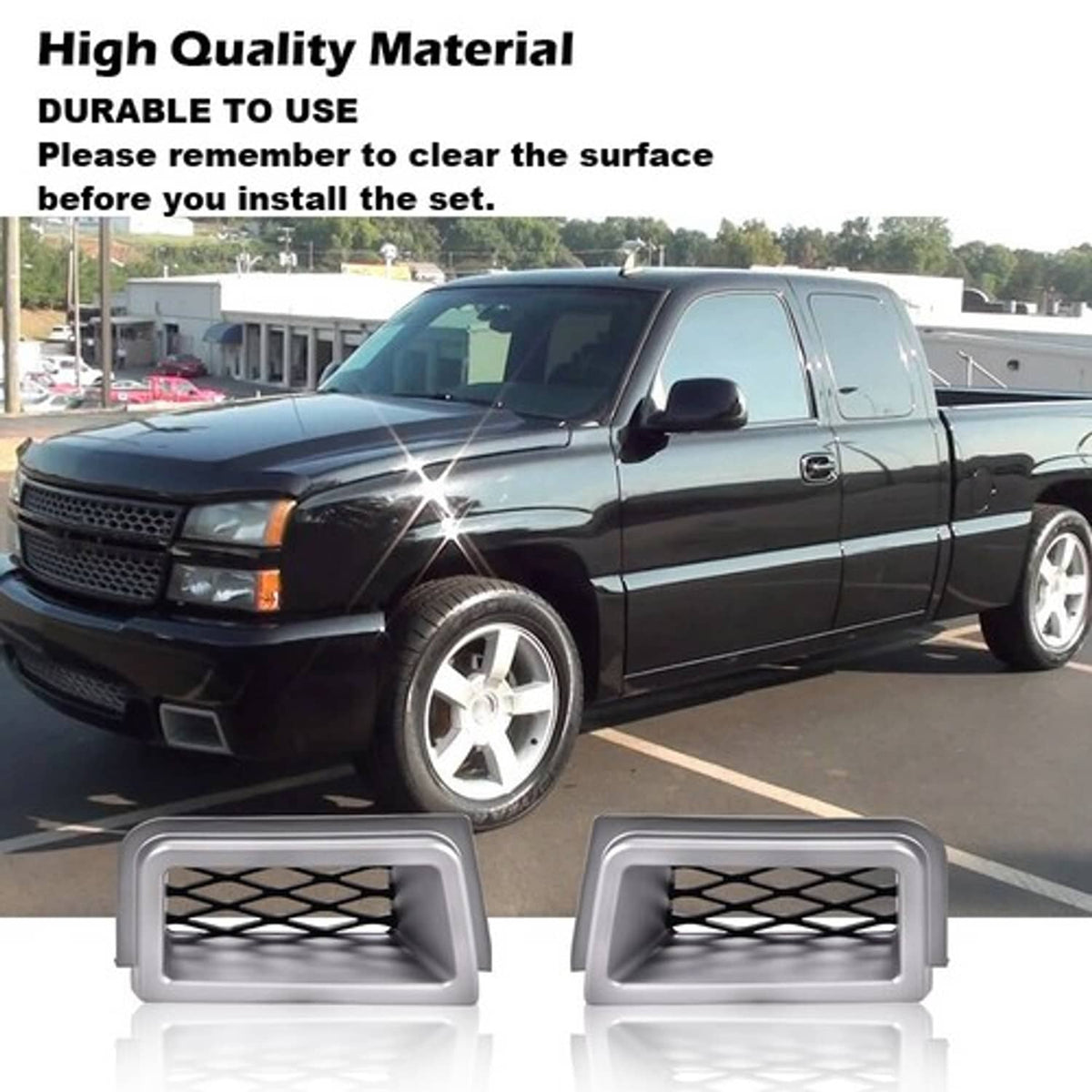Solid Spare Fit For 2003-2007 Chevy Silverado 1500 Front Bumper Caliper Air Duct SS-Style