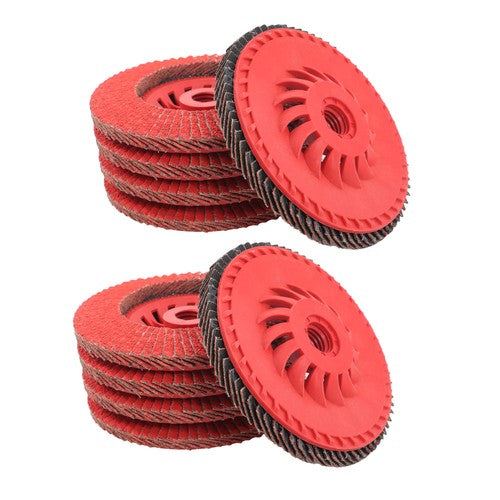 Solid Spare 10 Pack 4-1/2 x 7/8" Flap Sanding Disc 40 Grits Type 29 Ceramic Grinding Wheel