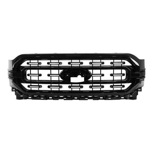 Glossy Black Front Bumper Grille Grill For 2021 2022 2023 Ford F-150 F150 XLT