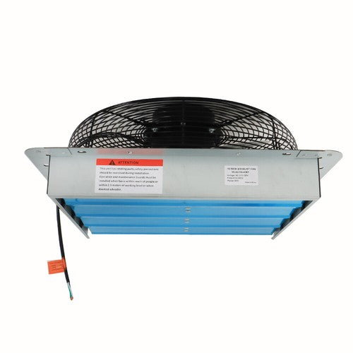 Solid Spare Shutter Exhaust Fan 16 Inch Wall Mounted Automatic Aluminum Attic Fan