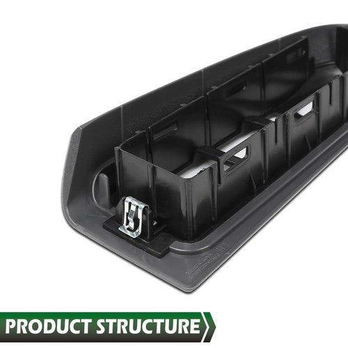 Solid Spare Fit For 03-07 Chevy Silverado GMC Sierra Front Left Window Switch Bezel Gray