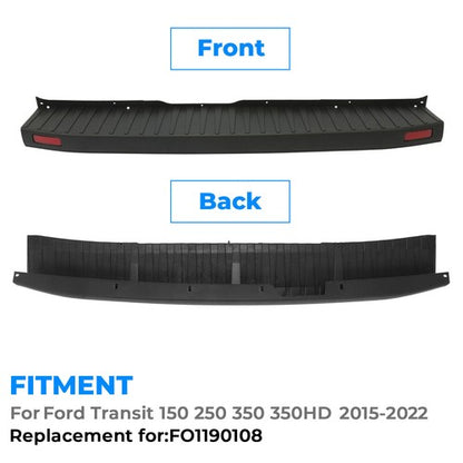 Solid Spare For 15-22 Ford Transit 150 250 350 Rear Bumper Cover Top Pad With Reflectors