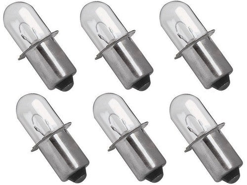 Solid Spare 18v Volt Xenon Replacement Flashlight Bulb for Dewalt DC509 (6 pack)