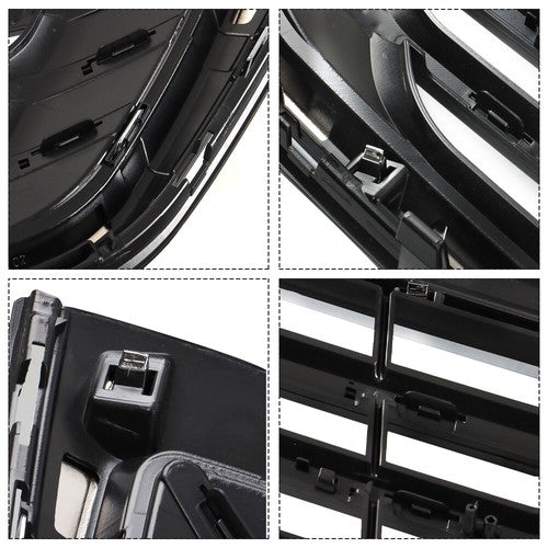 Solid Spare Chrome Front Upper Grille Mesh Grill Fit For Chevrolet Equinox Black 2018-2020