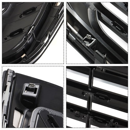 Solid Spare Chrome Front Upper Grille Mesh Grill Fit For Chevrolet Equinox Black 2018-2020