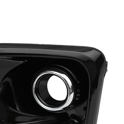 Fog Light Covers Bezels W/Chrome Trim Pair Black For 2017-2019 Kia Sportage EX