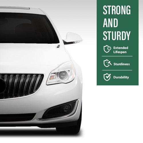 Solid Spare Fit For 2014-2017 Buick Regal Fog Light Bezel Lamp Cover w/ Chrome Trim Left
