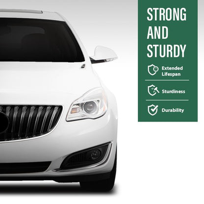 Solid Spare Fit For 2014-2017 Buick Regal Fog Light Bezel Lamp Cover w/ Chrome Trim Left
