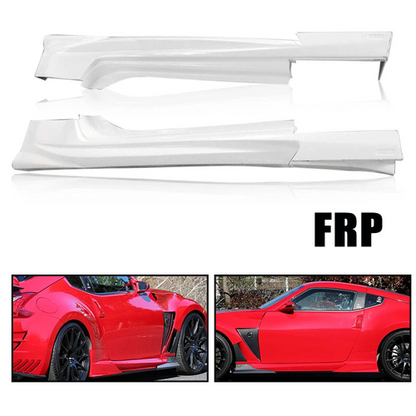 FRP Unpainted Side Skirts Rocker Panel Left+Right For 2009-2020 Nissan 370Z Z34