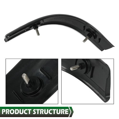 Solid Spare Fit For 99-07 Ford F-250 F-350 F-450 Super Duty Cab Corner Molding Gloss Black