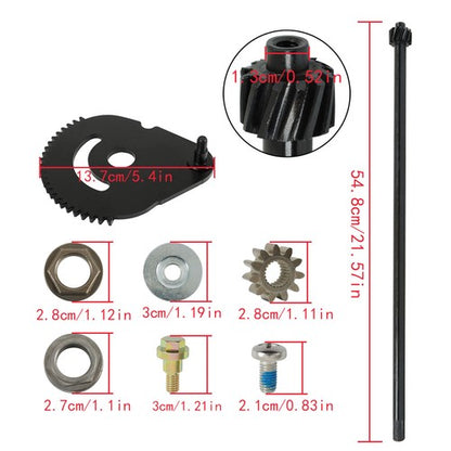 Solid Spare 938-05078 Steering Rod Shaft & 617-04094 Steering Gear For MTD Troy Bilt