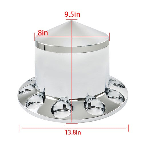 Solid Spare 33mm Spiked Axle Cover Set Rear Axle Complete Wheel Cover Fits For Semi Truck