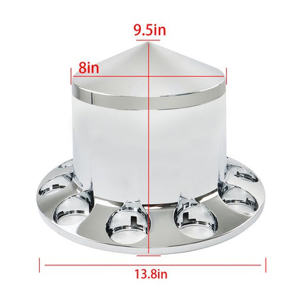 Solid Spare 33mm Spiked Axle Cover Set Rear Axle Complete Wheel Cover Fits For Semi Truck