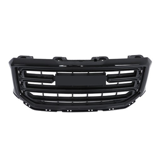 Solid Spare Fit For GMC Sierra 1500 2016 2017 2018 Gloss Black Plastic Front Bumper Grille