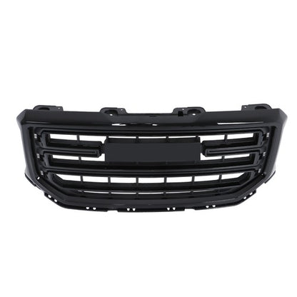 Solid Spare Fit For GMC Sierra 1500 2016 2017 2018 Gloss Black Plastic Front Bumper Grille
