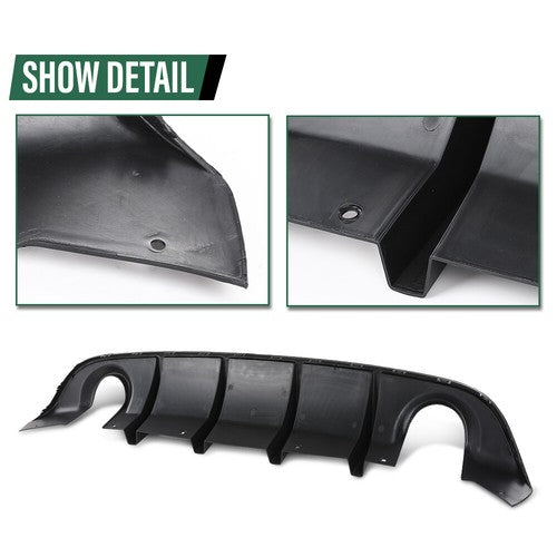 Solid Spare For 15-23 Dodge Charger SRT Factory Style Rear Diffuser Bumper Lip Lower Valance