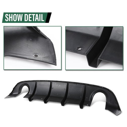 Solid Spare For 15-23 Dodge Charger SRT Factory Style Rear Diffuser Bumper Lip Lower Valance