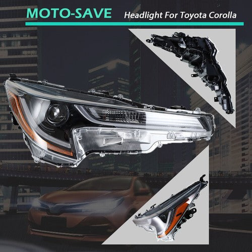 Solid Spare For Toyota Corolla 2020-2021 L | LE LED Headlight Headlamp Passenger Right RH