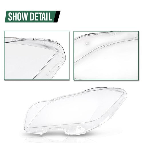 Solid Spare Fit For 2010-2014 Mercedes Benz CLS Class W218 Headlight Replacement Lens Pair