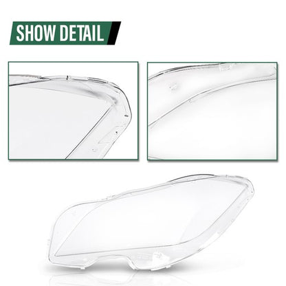 Solid Spare Fit For 2010-2014 Mercedes Benz CLS Class W218 Headlight Replacement Lens Pair