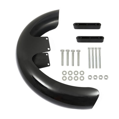 Solid Spare For Touring Electra Glide Street Glide 19" Wheel Wrap Front Fender bright black