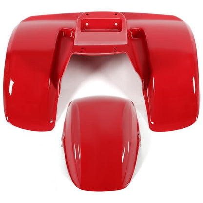 Solid Spare For Honda ATC70 1978-1985 Front and Rear Fender Kit Red Plastic