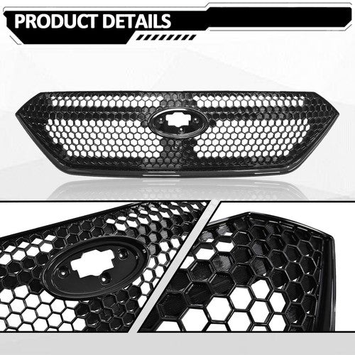 For 2022-2026 Subaru WRX VB Front Bumper Gloss Black Grille Assembly Sti Style