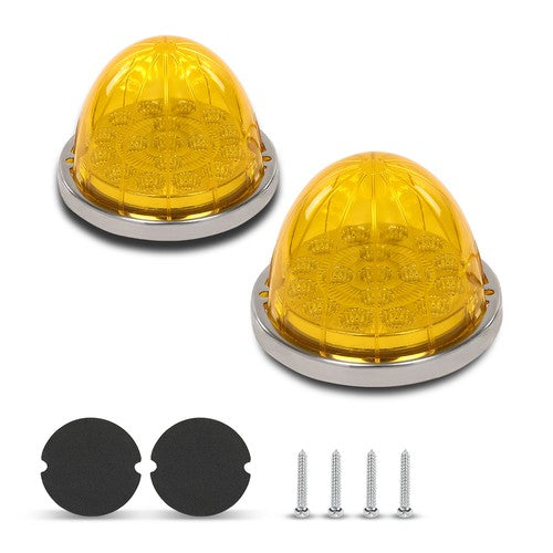 Solid Spare 2pcs LED Watermelon Light Side Marker Turn Signal Light Indicator Light Amber