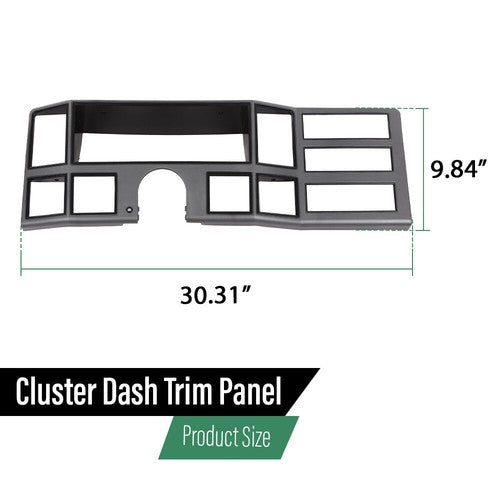 Solid Spare Fit For 84-1996 Jeep Cherokee XJ Comanche Dash Radio Bezel Instrument Trim Gray
