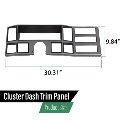 Solid Spare Fit For 84-1996 Jeep Cherokee XJ Comanche Dash Radio Bezel Instrument Trim Gray