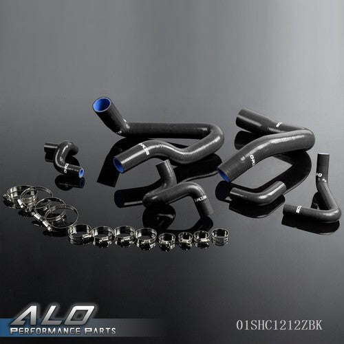 Solid Spare Black Silicone Radiator Hose Clamps Kit Fit For 1986-1993 Mustang GT LX 5.0L